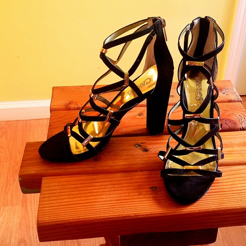 SOLDSize 6.5  Carlos Santana Black high heel shoes - Picture 2 of 4